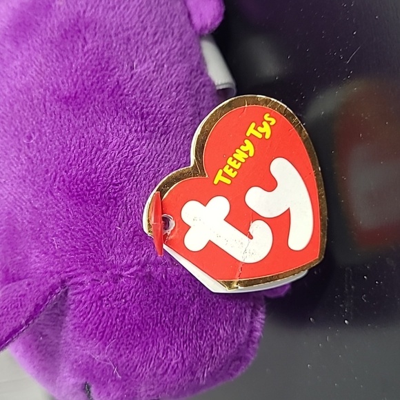 2017 Teeny Tys Beanie Baby Mini Devil Halloween Purple Plush Stuffed Animal Toy - Picture 5 of 14